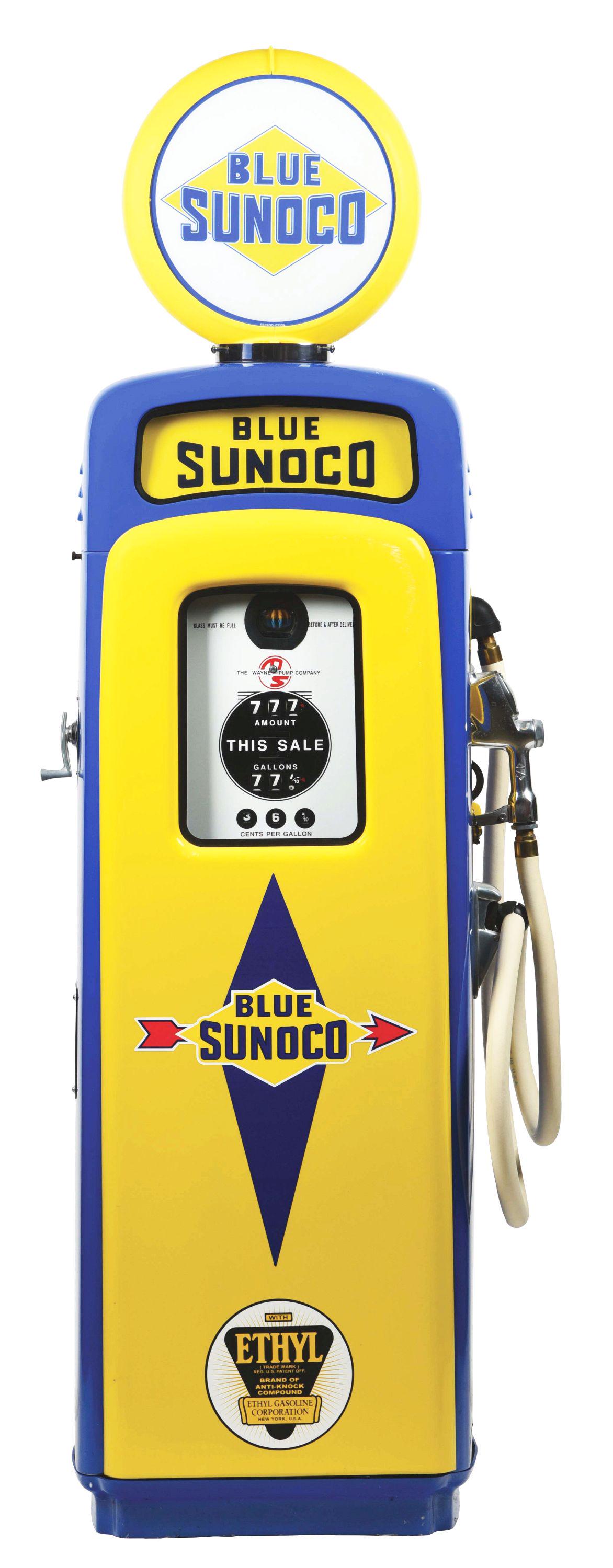 MARTIN SCHWARTZ// WAYNE 80 BLUE SUNOCO AD GLASS KIT
